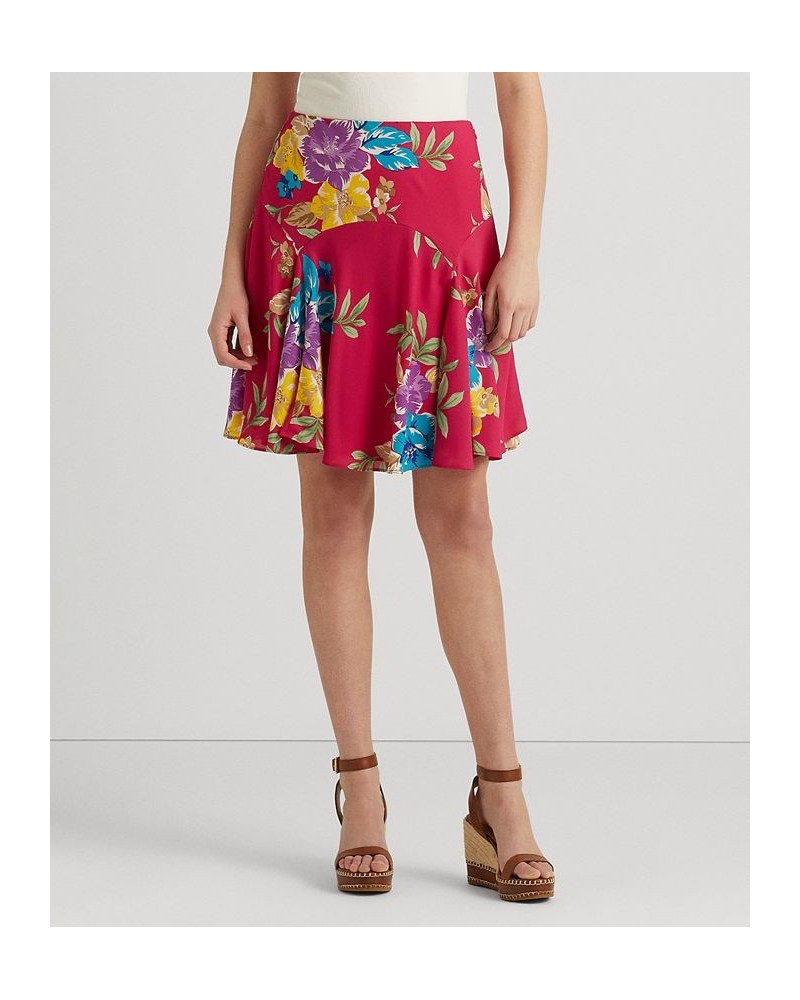 Women's Floral Georgette Skirt Pink Multi $49.60 Skirts