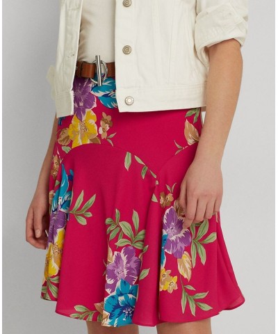 Women's Floral Georgette Skirt Pink Multi $49.60 Skirts