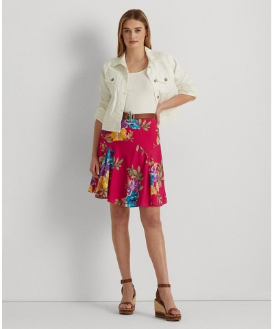 Women's Floral Georgette Skirt Pink Multi $49.60 Skirts