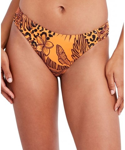 Jungle Queen Printed Tab Bikini Bottoms Golden Jungle Print $28.80 Swimsuits