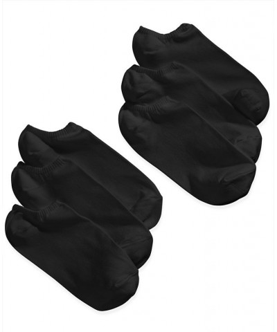 Women's Microfiber Liner Socks 6 Pack Black $16.52 Socks