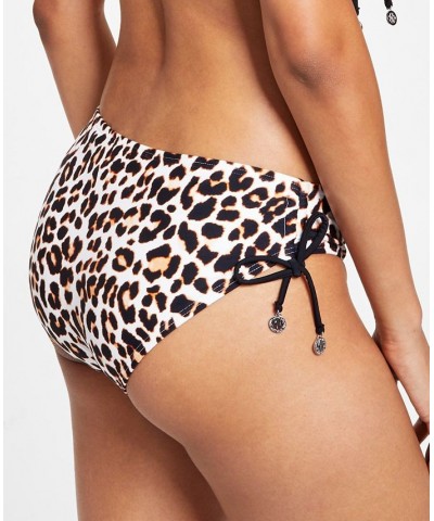 Women's Square-Neck Cheetah-Print Bikini Top & High-Waisted Bottoms Wild Thing Soft White $48.02 Swimsuits