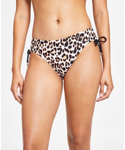 Women's Square-Neck Cheetah-Print Bikini Top & High-Waisted Bottoms Wild Thing Soft White $48.02 Swimsuits