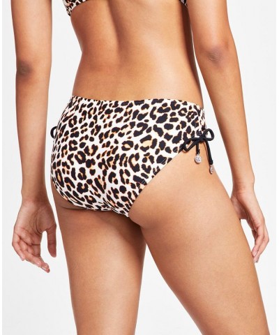 Women's Square-Neck Cheetah-Print Bikini Top & High-Waisted Bottoms Wild Thing Soft White $48.02 Swimsuits