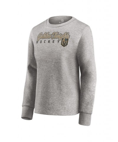 Women's Heathered Gray Vegas Golden Knights Fan Favorite Script Pullover Sweatshirt Heathered Gray $28.70 Sweatshirts