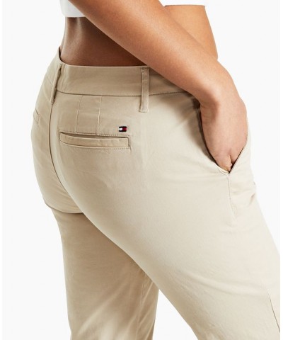 Women's TH Flex Hampton Cuffed Chino Straight-Leg Pants Khaki $24.00 Pants