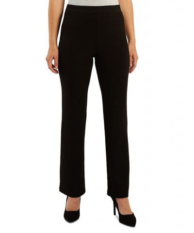 Juniors' Mid Rise Scuba Faux-Pocket Pull-On Pants Black $20.29 Pants