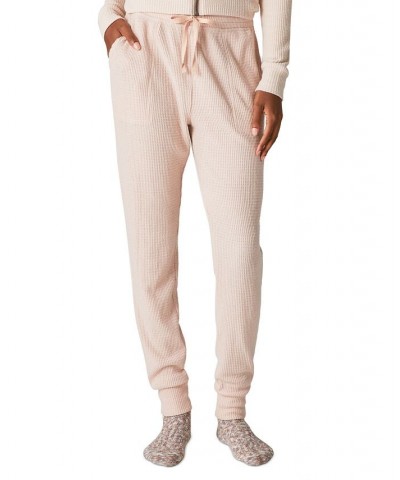 Cloud Jersey Waffle Knit Jogger Pants Pink $24.17 Pants