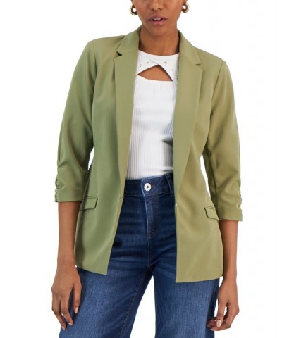 Petite Menswear Blazer Washed White $27.86 Jackets