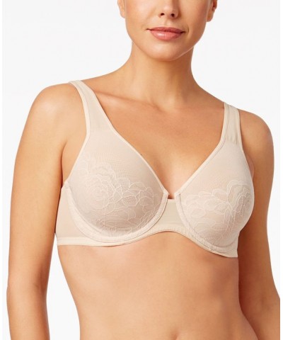 Stark Beauty Rose-Lace Molded Underwire Bra 855225 Tan/Beige $22.05 Bras