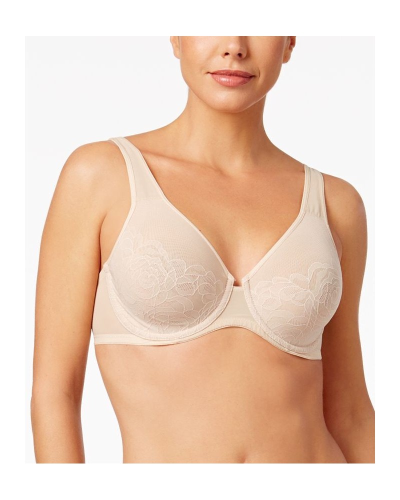 Stark Beauty Rose-Lace Molded Underwire Bra 855225 Tan/Beige $22.05 Bras