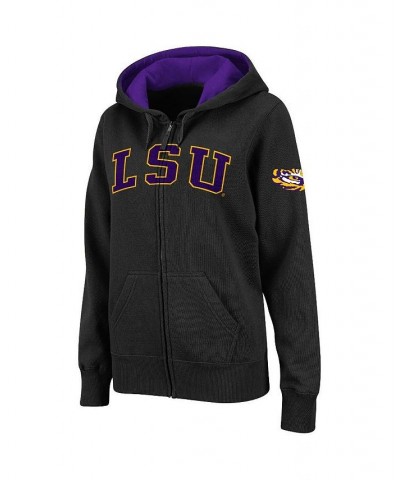 Women's Black LSU Tigers Arched Name Full-Zip Hoodie Black $33.79 Sweatshirts