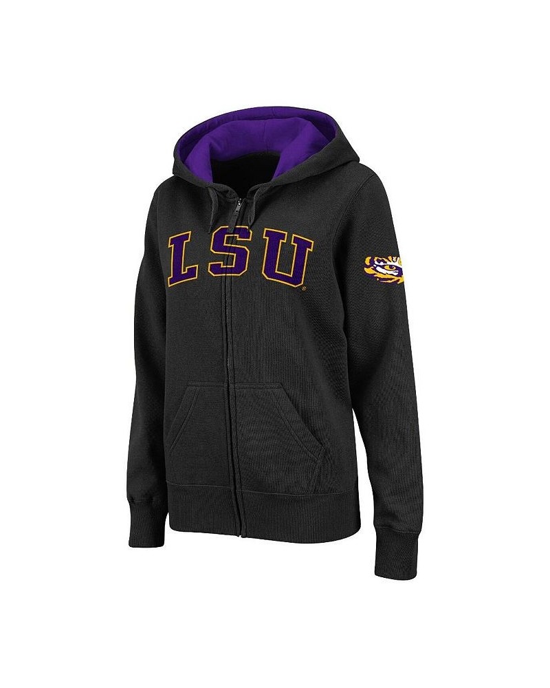 Women's Black LSU Tigers Arched Name Full-Zip Hoodie Black $33.79 Sweatshirts