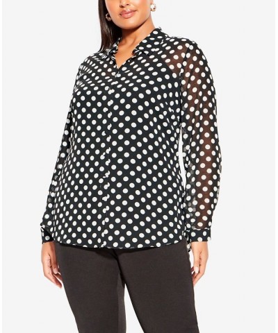 Trendy Plus Size Madison Long Sleeve Shirt Hot Spot $33.75 Tops