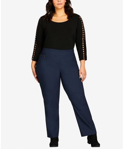 Plus Size Super Stretch Zip Average Pants Indigo $37.92 Pants