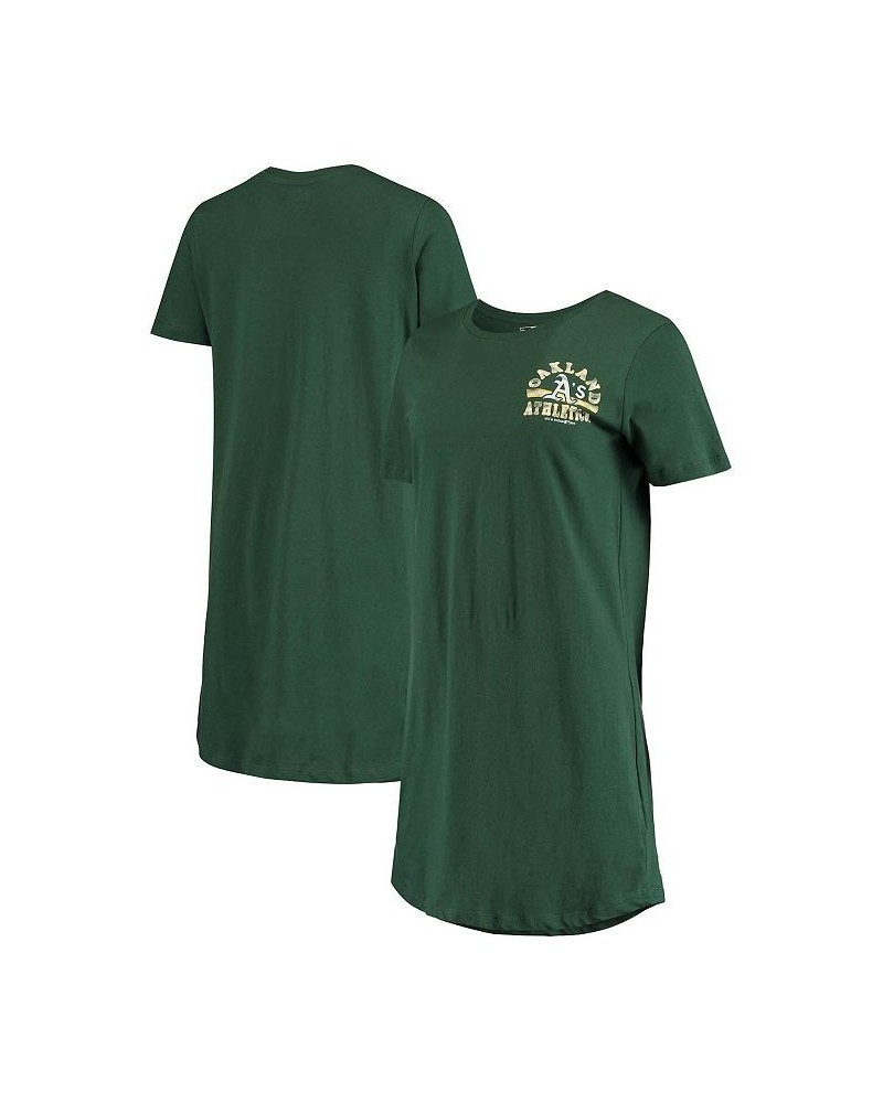 Women's by New Era Green Oakland Athletics Tee Dress Green $32.44 Dresses