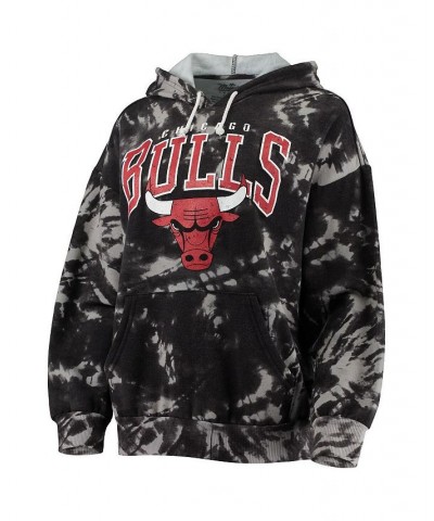 Women's Threads Black Chicago Bulls Burble Tie-Dye Tri-Blend Pullover Hoodie Black $54.99 Sweatshirts