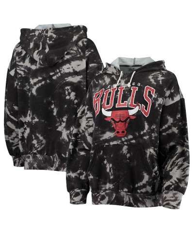 Women's Threads Black Chicago Bulls Burble Tie-Dye Tri-Blend Pullover Hoodie Black $54.99 Sweatshirts