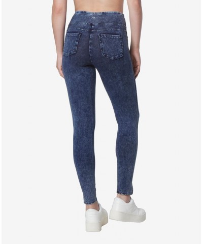 Women's High Rise 7/8 Jeggings Pant with Side Vent Navy $28.07 Pants