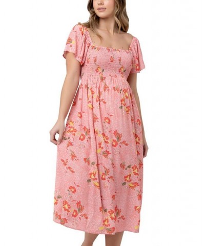 Libby Floral Smocked Dress Pink $56.58 Dresses