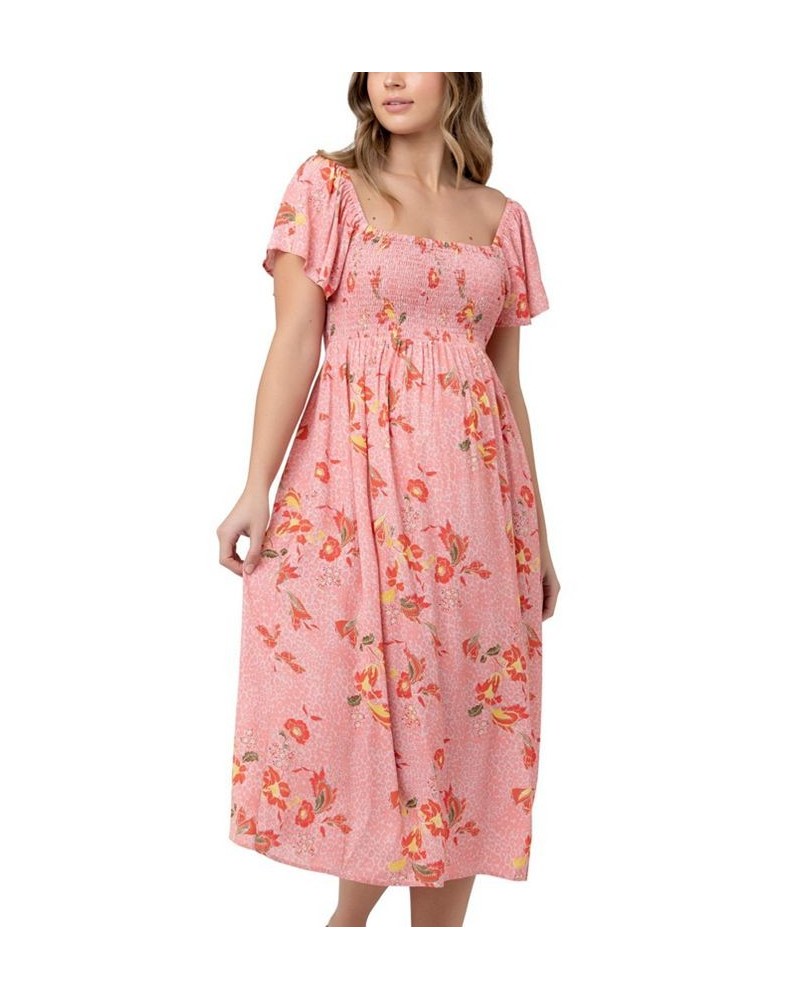 Libby Floral Smocked Dress Pink $56.58 Dresses