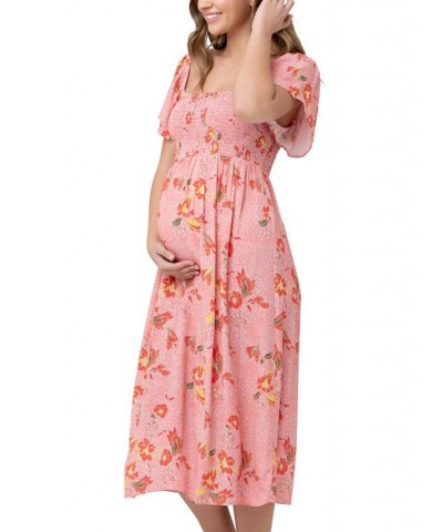 Libby Floral Smocked Dress Pink $56.58 Dresses