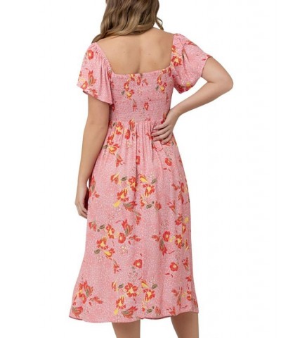 Libby Floral Smocked Dress Pink $56.58 Dresses