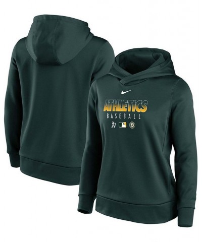 Women's Green Oakland Athletics Authentic Collection Performance Pullover Hoodie Green $42.50 Sweatshirts