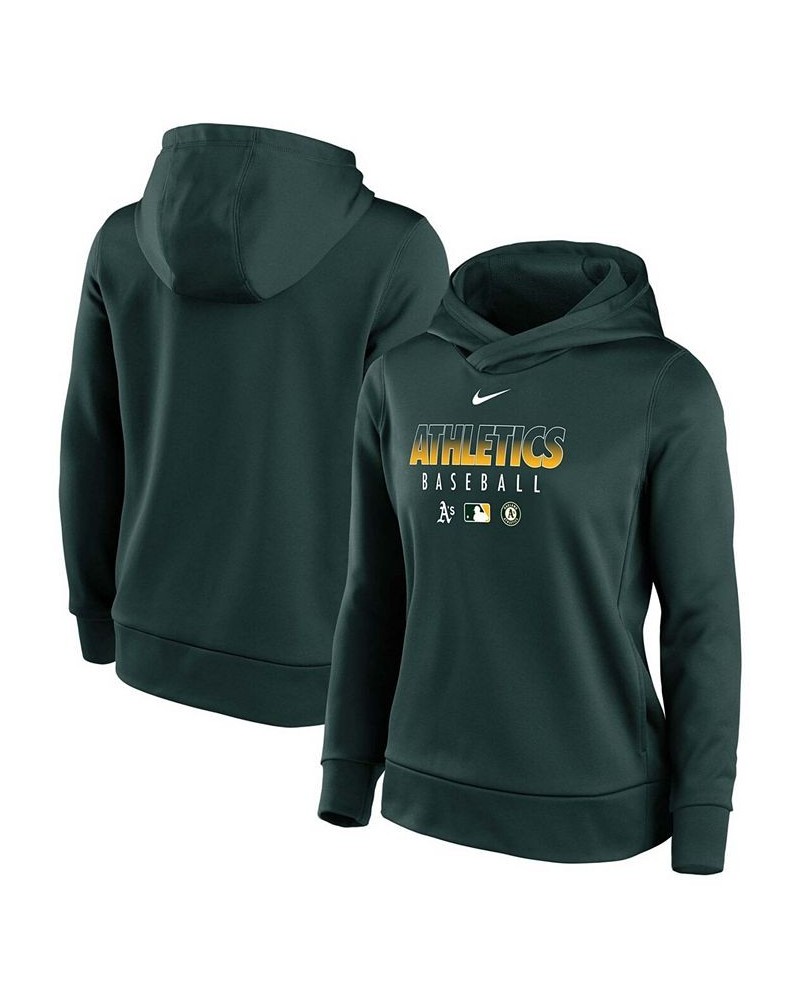 Women's Green Oakland Athletics Authentic Collection Performance Pullover Hoodie Green $42.50 Sweatshirts