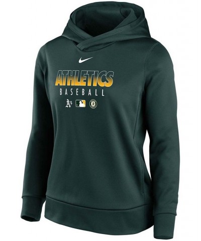 Women's Green Oakland Athletics Authentic Collection Performance Pullover Hoodie Green $42.50 Sweatshirts