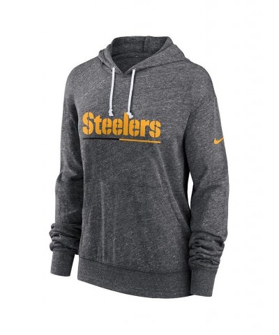 Women's Heathered Charcoal Pittsburgh Steelers Team Spirit Gym Vintage-Like Pullover Hoodie Gray $35.70 Sweatshirts