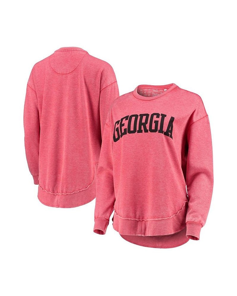 Women's Red Georgia Bulldogs Vintage-Like Wash Pullover Sweatshirt Red $39.20 Sweatshirts