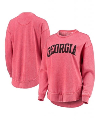 Women's Red Georgia Bulldogs Vintage-Like Wash Pullover Sweatshirt Red $39.20 Sweatshirts