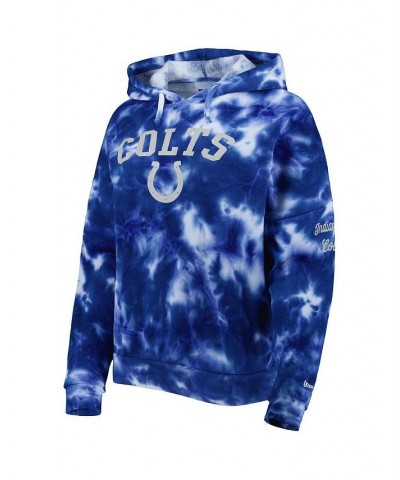 Women's Royal Indianapolis Colts Cloud Dye Fleece Pullover Hoodie Royal $40.00 Sweatshirts