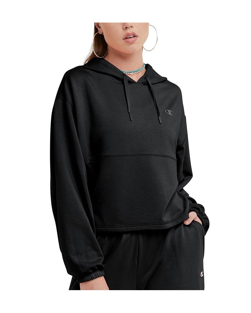 Women's Soft Touch Sweats Hooded Sweatshirt Black $30.80 Tops