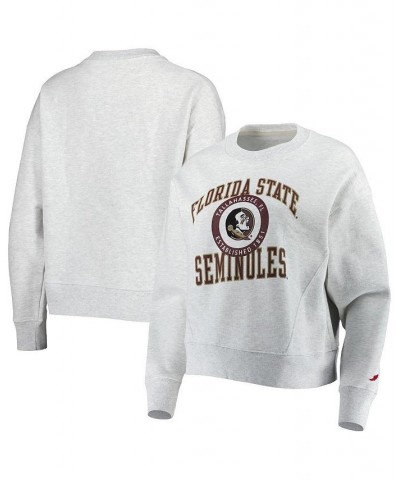 Women's Ash Florida State Seminoles Boxy Sweatshirt Ash $30.10 Sweatshirts