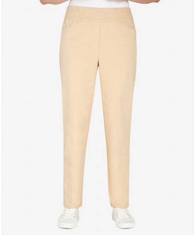 Petite Size Key Items Pull-On Super Stretch Mid- Rise Regular Straight Leg Pants Stone $18.49 Pants