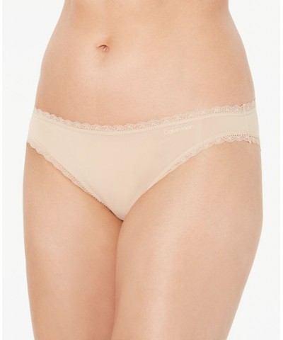 Women's Lace-Trim Bikini Underwear QD3706 Tan/Beige $15.00 Panty