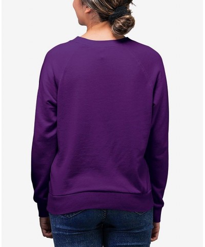 Women's Bee Kind Word Art Crewneck Sweatshirt Purple $20.00 Tops