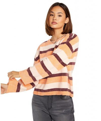 Juniors' Bubble Tea Striped Sweater Melon $27.38 Sweaters