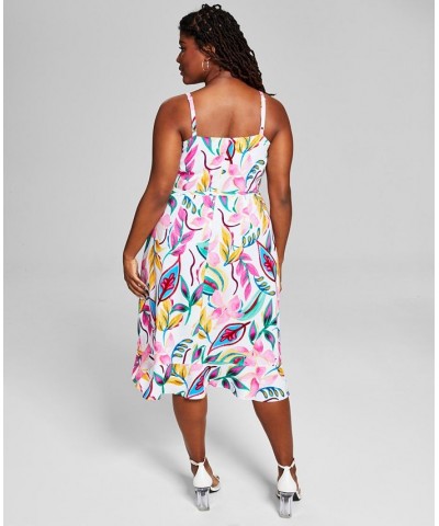 Plus Size Sleeveless Wrap Midi Dress Barbados Orchid $18.29 Dresses