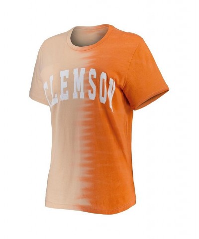 Women's Orange Clemson Tigers Find Your Groove Split-Dye T-shirt Orange $28.99 Tops