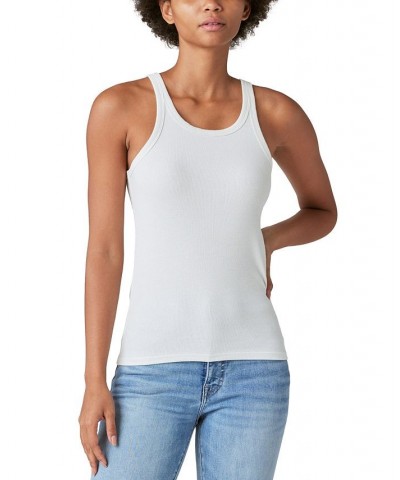 Women's Ribbed Scoop-Neck Tank Top White $24.26 Tops