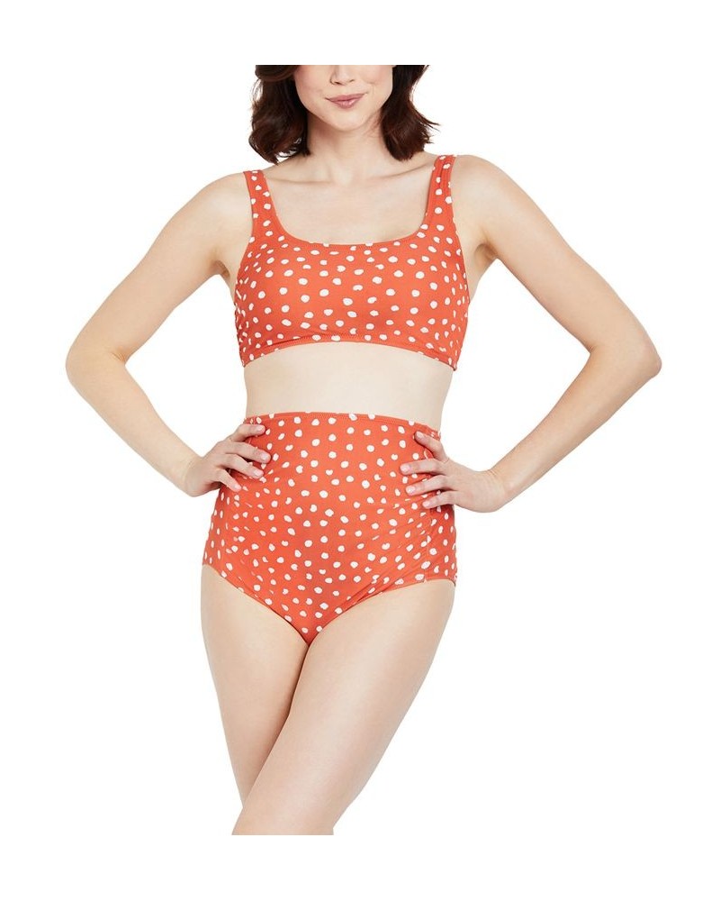 2-Pc. Beach Bump™ High-Waisted Maternity Swimsuit Orange Dot Print $33.06 Swimsuits