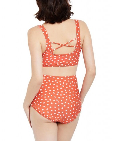 2-Pc. Beach Bump™ High-Waisted Maternity Swimsuit Orange Dot Print $33.06 Swimsuits