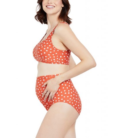 2-Pc. Beach Bump™ High-Waisted Maternity Swimsuit Orange Dot Print $33.06 Swimsuits