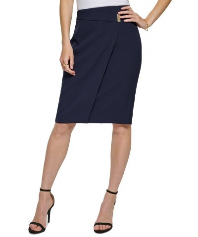 Women's Logo Bar Pencil Skirt Classic Navy $47.52 Skirts