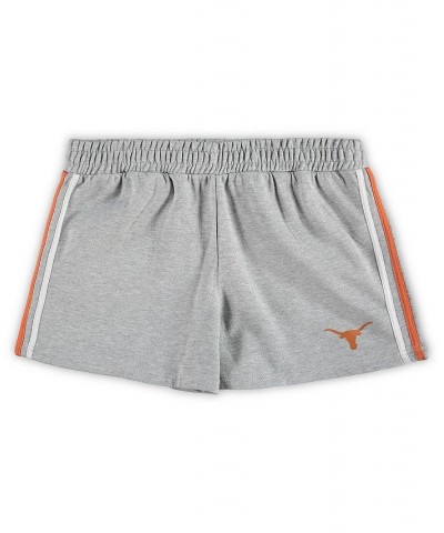 Women's Heathered Gray Texas Longhorns Plus Size 2-Stripes Shorts Heathered Gray $23.00 Shorts