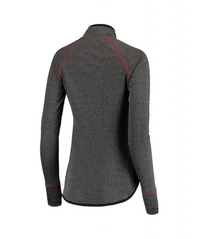 Women's Black Texas Tech Red Raiders Stingray Raglan Quarter-Zip Top Black $25.00 Tops