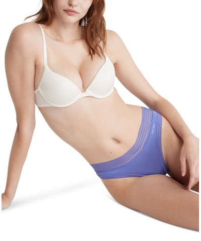 Striped-Waist Thong Underwear QD3670 Purple $10.45 Panty